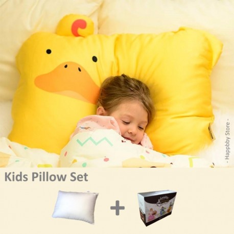 Milo & Gabby Kids Pillow & Pillowcase Set (Duck Designed)