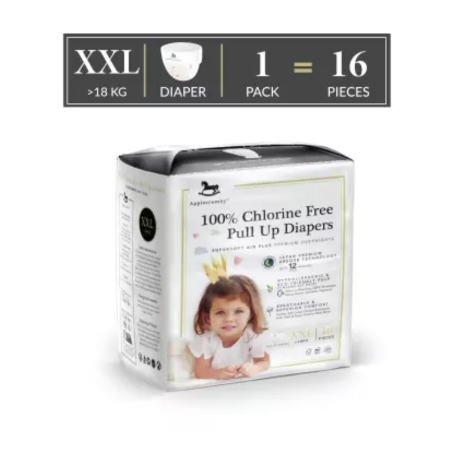 Applecrumby Chlorine Free Pull Up Diaper (XX-Large 16 pcs)