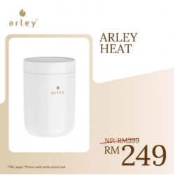 Arley Heat. Portable Bottle Warmer with Night Ring Light. Compact, Light, USB-C charging.