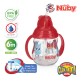 Nuby Designer Pinpoint 2 Handle Click-It Trainer Cup with Weighted Straw & Flip-It Thin Straw 240ml/8oz (Red)
