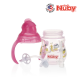 Nuby Designer Pinpoint 2 Handle Click-It Trainer Cup with Weighted Straw & Flip-It Thin Straw 240ml/8oz (Red)