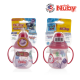 Nuby Designer Pinpoint 2 Handle Click-It Trainer Cup with Weighted Straw & Flip-It Thin Straw 240ml/8oz (Red)