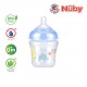 Nuby Natural Touch Printed Bottle With Silicone Nipple - 270ml/9oz (Single Pack) - Blue Kenya