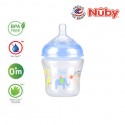 Nuby Natural Touch Printed Bottle With Silicone Nipple - 270ml/9oz (Single Pack) - Blue Kenya