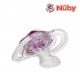 Nuby Little Gems Pacifier with Orthodontic Silicone Baglet With PP Hygienic Cover In PS Box 6M-18M (Dark Green, White)