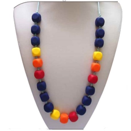 Baby Moo Teething Necklace (Navy)