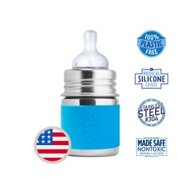 Pura Kiki 5oz/150ml Infant Bottle with Aqua Sleeve