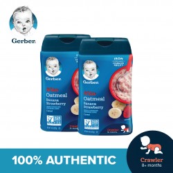 Gerber Lil' Bits Oatmeal Banana Strawberry Baby Cereal Twin Pack (2 x 227g) (Expiry Date: 28/02/2022)