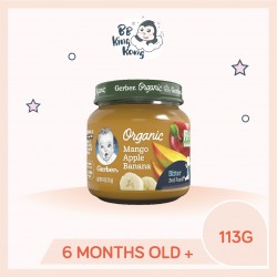 BB King Kong Gerber Organic Mango Apple Banana Baby Food 113 Jar