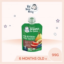 BB King Kong Gerber Organic Pear Blueberry Apple Avocado 99G Pouch
