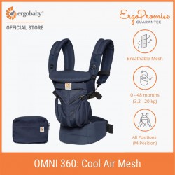 Ergobaby Omni 360 Baby Carrier - All-in-One Cool Air Mesh (Midnight Blue)