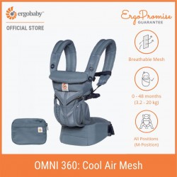 Ergobaby Omni 360 Baby Carrier - All-in-One Cool Air Mesh (Oxford Blue)