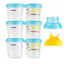 V-Coool Multi Purpose Milk Storage Cups (6pcs)