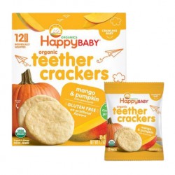 HappyBaby Organic Teether Cracker Mango Pumpkin