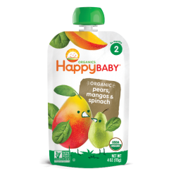 HappyBaby Stage 2 Simple Combos (Pears Mangos Spinach)