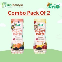(Combo Pack Of 2) Erio Organic Black Rice Yogurt Puff 45g