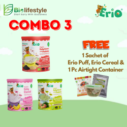 (Combo Pack Of 3) Erio Org Baby Cereal 200g