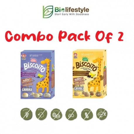 (Combo Pack Of 2) Apple Monkey Biscoito 40g