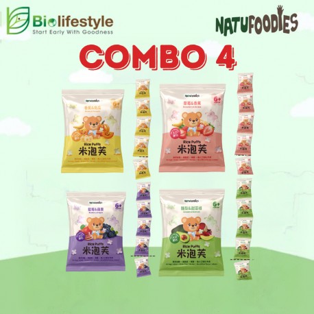 (Combo Pack Of 4) Natufoodies Rice Puff (5g x 5 packs)