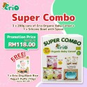 Super Combo Erio Organic Baby Cereal (3X200g) - Blue 