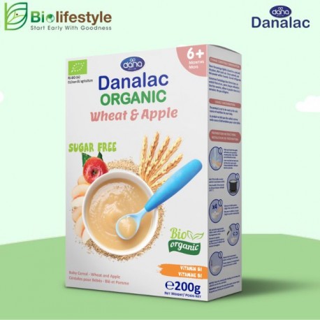 Danalac Organic Baby Cereal 200g - Wheat & Apple