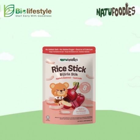 Natufoodies Rice Stick In Pouch 35g - Apple Beetroot