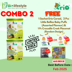 (Combo Pack Of 2) Erio Organic Baby Cereal With Probiotic - Ancient Grains with Kale ,Potato & Chia (200g x 2)