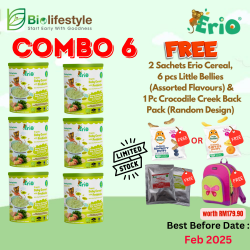 (Combo Pack Of 6) Erio Organic Baby Cereal With Probiotic - Ancient Grains with Kale, Potato & Chia (200g x 6)