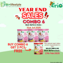 (Combo Pack Of 6) Erio Organic Baby Cereal Oatmeal with Banana Mixed Berry & Chia (200g x 6)