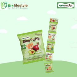 Natufoodies Rice Puff - Avocado Beetroot (In Strip 5g x 5 Packs)