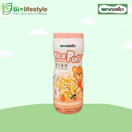 Natufoodies Rice Puff 60g - Orange Peach