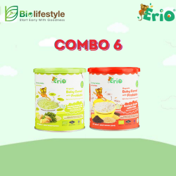 (Combo Pack Of 6) Erio Organic Baby Cereal With Probiotic - Ancient Grains (200g x 6)