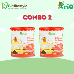 (Combo Pack Of 2) Erio Organic Baby Cereal With Probiotic - Ancient Grains with Chia (200g x 2)