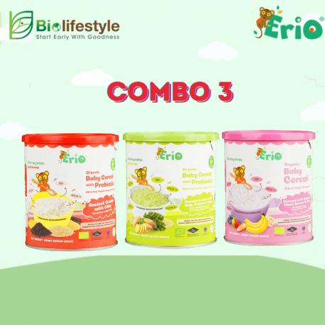(Combo Pack Of 3) Erio Organic Baby Cereal (200g x 3)