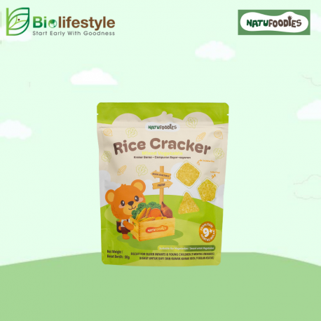 Natufoodies Rice Cracker Mixed Vegetable 50g