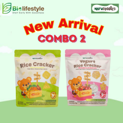 (Combo Pack Of 2) Natufoodies Rice Cracker & Yogurt Rice Cracker (50g x 2)