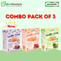 (Combo Pack Of 3) Natufoodies Waffle Crisp 20g
