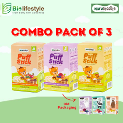 (Combo Pack Of 3) Special Edition Natufoodies Organic Puff Stick 21g