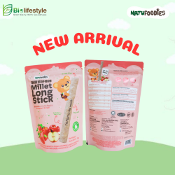 Natufoodies Millet Long Stick 30g - Strawberry & Apple