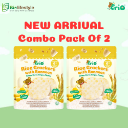 (Combo Pack Of 2) Erio Rice Crackers With Bananas (25g x 2)