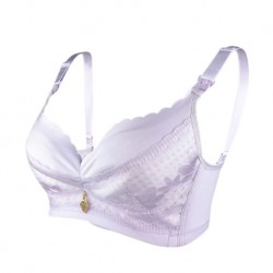 Bmama 3D Silky Soft 3/4 cup Shape Up Lace Nursing Bra - Up Way Open (Purple)