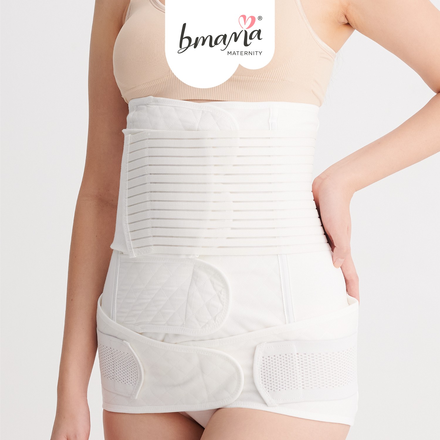 2-in-1 Pure Cotton Belly Binder for Postpartum Support – Bmama