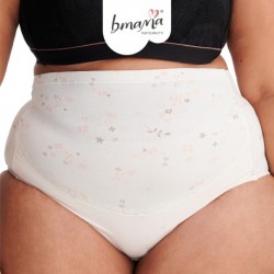 Floral High Waist Over The Bump Brief (Pink) 