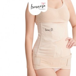 1) Bmama 3-Strap Belly Binder 100% Cotton (XL) For All Skin  Types.Breathable, Improve blood circulation, reduces swell