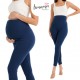 Bmama Slim Fit Stretchable High waist Maternity Legging (Blue)