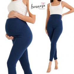Bmama Slim Fit Stretchable High waist Maternity Legging (Blue)