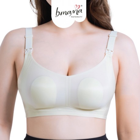 Premium Cooling Nursing Bra Top Open Nursing Clips - BR1101 L.Yellow