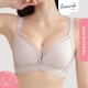 Premium Green Tea Lace Push Up Middle Button Nursing Bra (Purple)