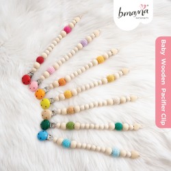 Bmama Lolli Beach Wood Pacifier Clips