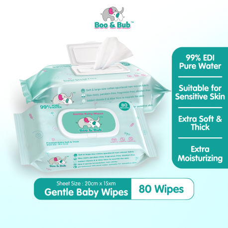80pcs Non alcohol BABY WIPES Wet Tissue Baby wet wipe multipurpose tisu basah baby tissue basah wet tisu 婴儿湿纸巾